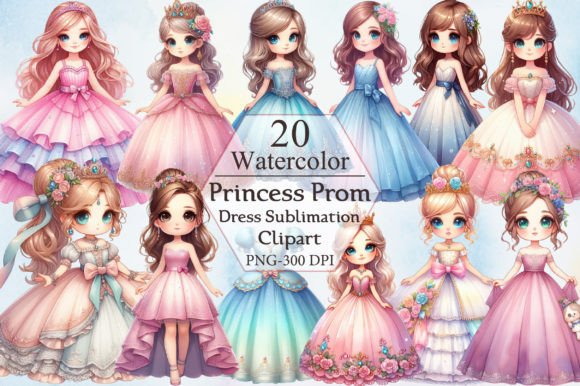 Bring Artistic Flair to Your Projects with Prom Dress Watercolour Clipart