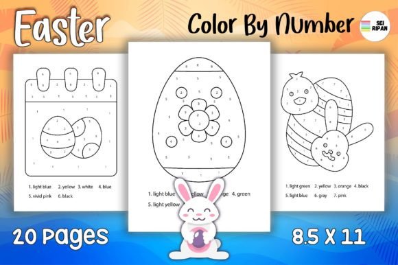 Easter Color by Number Page for Kids 02: A Creative Asset for Educators and Sellers