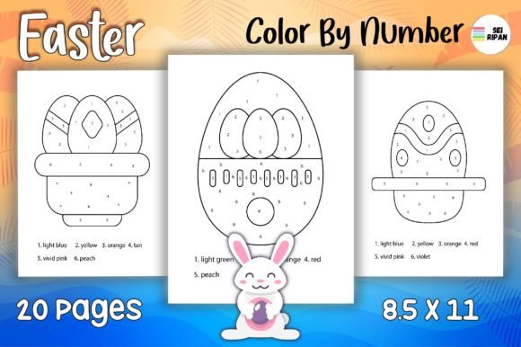 Easter Color by Number Page for Kids 04: A Designer's Guide