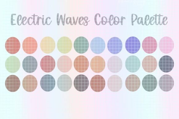 Electric Waves Procreate Palette: Your Digital Color Toolkit