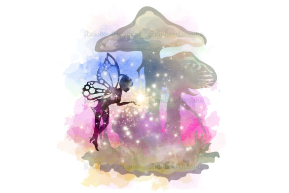 Fairy & Toadstool Watercolour: A Whimsical Design Asset