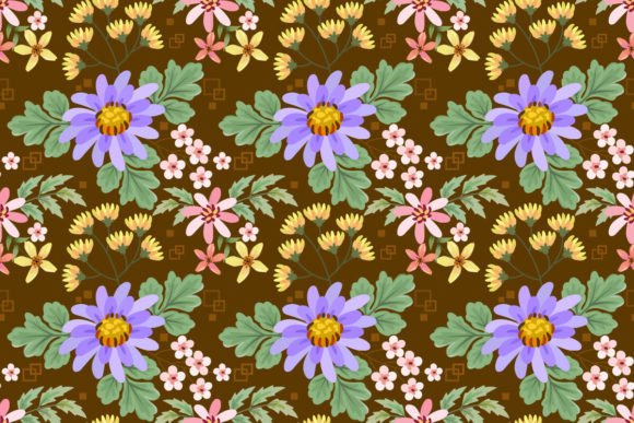 Flower on Brown Color Background Pattern: A Designer's Guide