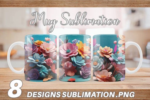 Mug Wrap 3D Flowers Pastel Color: Beyond the Blank Canvas
