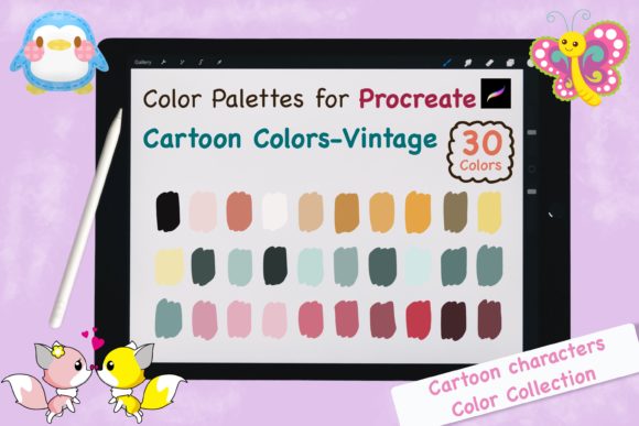 Procreate Color Palettes-Cartoon Vintage: Your Shortcut to Cohesive Art