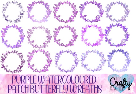 Purple Watercolour Butterfly Wreath: A Dreamy Collection for Modern Design