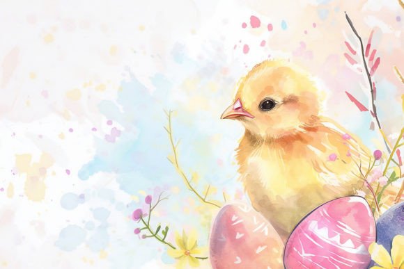 Spring Easter Watercolour Backdrop: A Fresh Canvas for Creativity