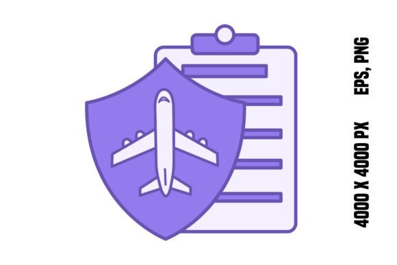 Travel Insurance Color Icon: Essential Vector Graphics