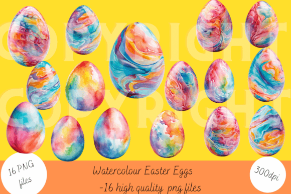 Watercolour Easter Eggs: A Versatile Design Collection