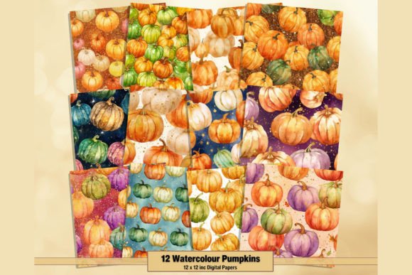 Watercolour Pumpkins Fall Digital Papers: A Designer's Guide